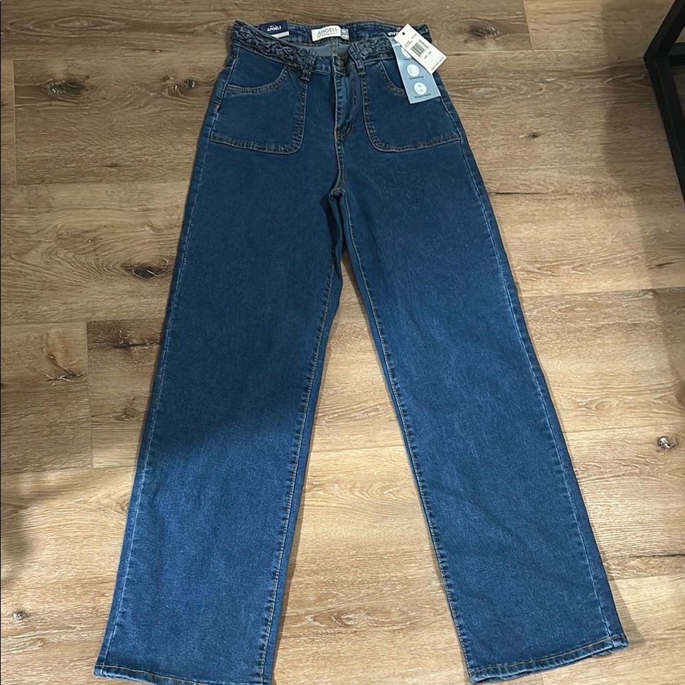 Blue Flare Wide Leg Jeans